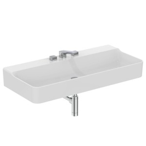 IDEAL STANDARD LAVABO CONCA À POSER RECTANGULAIRE 1000X450 MM SANS DÉBORDEMENT ET 3 TROUS