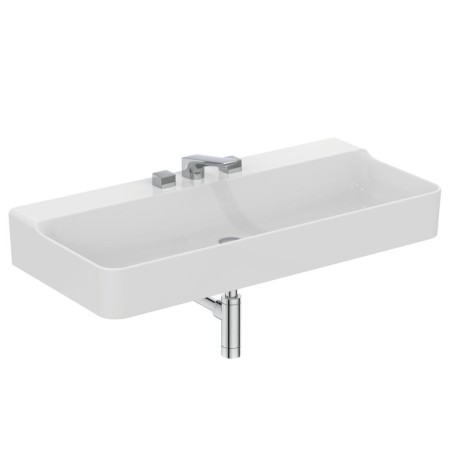 IDEAL STANDARD LAVABO CONCA À POSER RECTANGULAIRE 1000X450 MM SANS DÉBORDEMENT ET 3 TROUS