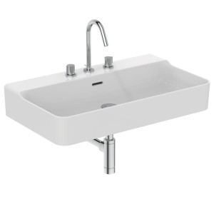 IDEAL STANDARD LAVABO RECTANGULAIRE CONCA 800X450 MM AVEC DÉBORDEMENT ET 3 TROUS