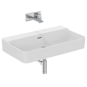 IDEAL STANDARD CONCA LAVABO RECTANGULAIRE 800X450 MM AVEC DÉBORDEMENT ET SANS TROU