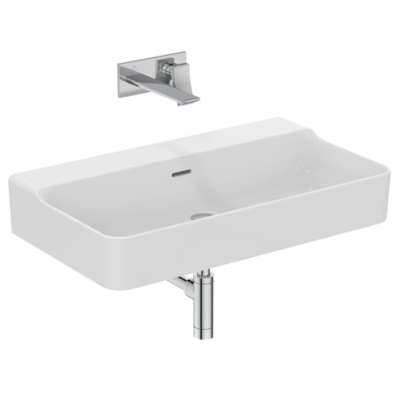 IDEAL STANDARD CONCA LAVABO RECTANGULAIRE 800X450 MM AVEC DÉBORDEMENT ET SANS TROU