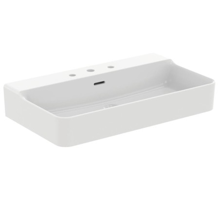 IDEAL STANDARD LAVABO CONCA À POSER RECTANGULAIRE 800X450 MM AVEC DÉBORDEMENT ET 3 TROUS