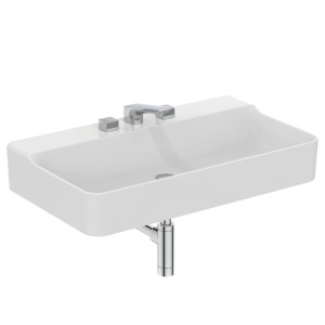 IDEAL STANDARD CONCA LAVABO À POSER RECTANGULAIRE 800X450 MM SANS DÉBORDEMENT ET 3 TROUS