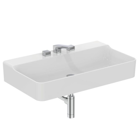 IDEAL STANDARD CONCA LAVABO À POSER RECTANGULAIRE 800X450 MM SANS DÉBORDEMENT ET 3 TROUS