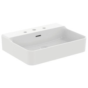 IDEAL STANDARD LAVABO CONCA À POSER RECTANGULAIRE 600X450 MM AVEC DÉBORDEMENT ET 3 TROUS