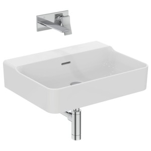 IDEAL STANDARD CONCA LAVABO À POSER RECTANGULAIRE 600X450 MM AVEC DÉBORDEMENT ET SANS TROUS