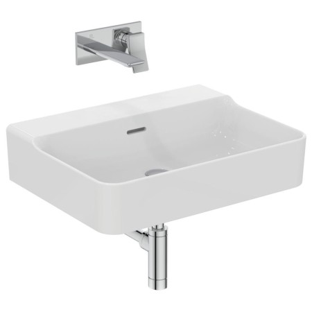 IDEAL STANDARD CONCA LAVABO À POSER RECTANGULAIRE 600X450 MM AVEC DÉBORDEMENT ET SANS TROUS