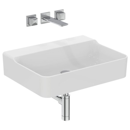 IDEAL STANDARD CONCA LAVABO À POSER RECTANGULAIRE 600X450 MM SANS TROU DE SURCHARGE ET SANS TROUS