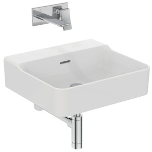 IDEAL STANDARD CONCA LAVABO À POSER RECTANGULAIRE 500X450 MM AVEC DÉBORDEMENT ET SANS TROUS