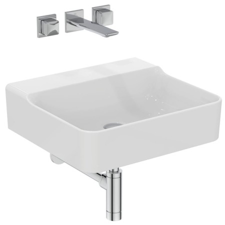 IDEAL STANDARD CONCA LAVABO À POSER RECTANGULAIRE 500X450 MM SANS DÉBORDEMENT ET SANS TROUS