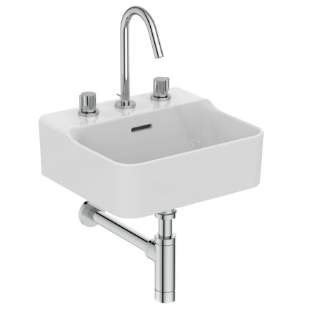 IDEAL STANDARD CONCA LAVAMANI RECTANGULAIRE 400X350 MM AVEC DÉBORDEMENT ET 3 TROUS
