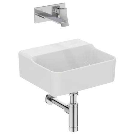 IDEAL STANDARD LAVABO ENCASTRÉ RECTANGULAIRE 400X350 MM SANS DÉBORDEMENT ET SANS TROUS