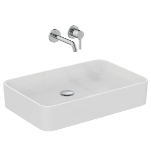 IDEAL STANDARD LAVABO RECTANGULAIRE À POSER 600X400 MM SANS DÉBORDE ET SANS TROUS