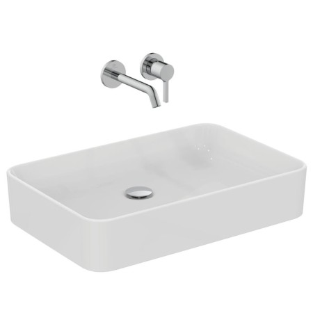 IDEAL STANDARD LAVABO RECTANGULAIRE À POSER 600X400 MM SANS DÉBORDE ET SANS TROUS