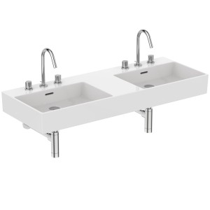 IDEAL STANDARD LAVABO RECTANGULAIRE EXTRA 1200X450 AVEC DÉBORDEMENT ET 3 TROUS