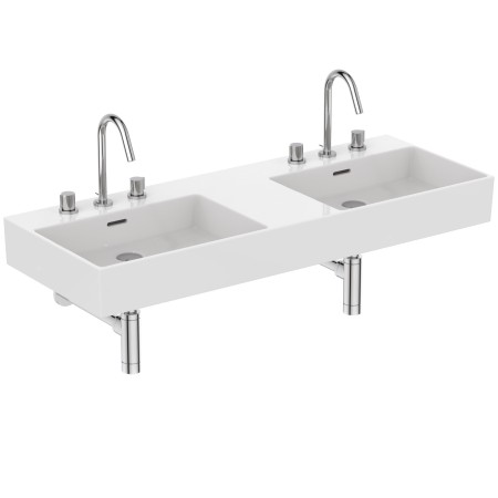 IDEAL STANDARD LAVABO RECTANGULAIRE EXTRA 1200X450 AVEC DÉBORDEMENT ET 3 TROUS