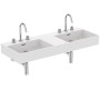 IDEAL STANDARD LAVABO RECTANGULAIRE EXTRA 1200X450 AVEC DÉBORDEMENT ET 3 TROUS