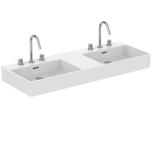 IDEAL STANDARD LAVABO EXTRA À POSER RECTANGULAIRE 1200X450 AVEC DÉBORDEMENT ET 3 TROUS