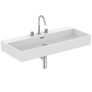 IDEAL STANDARD LAVABO RECTANGULAIRE EXTRA 1000X450 AVEC DÉBORDEMENT ET 3 TROUS
