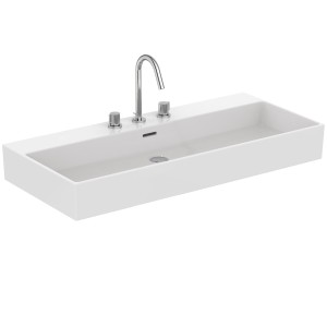 IDEAL STANDARD LAVABO EXTRA À POSER RECTANGULAIRE 1000X450 AVEC DÉBORDEMENT ET 3 TROUS