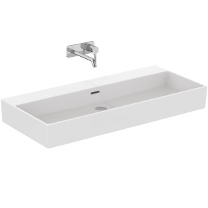 IDEAL STANDARD LAVABO À POSER RECTANGULAIRE 1000X450 AVEC DÉBORDEMENT ET SANS TROUS