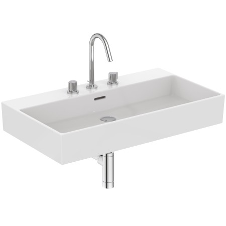 IDEAL STANDARD LAVABO RECTANGULAIRE EXTRA 800X450 AVEC DÉBORDEMENT ET 3 TROUS