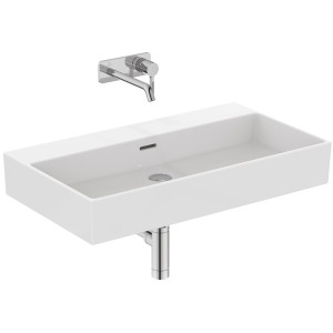 IDEAL STANDARD LAVABO RECTANGULAIRE EXTRA 800X450 AVEC DÉBORDEMENT ET SANS TROUS