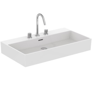 IDEAL STANDARD LAVABO EXTRA À POSER RECTANGULAIRE 800X450 AVEC DÉBORDEMENT ET 3 TROUS