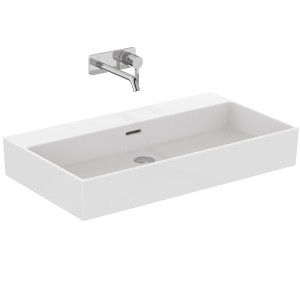 IDEAL STANDARD LAVABO À POSER RECTANGULAIRE 800X450 AVEC DÉBORDEMENT ET SANS TROUS