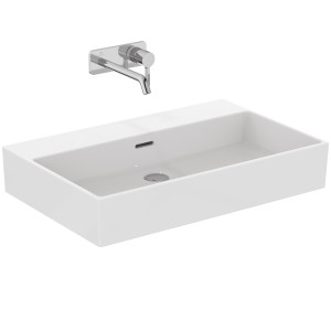IDEAL STANDARD EXTRA LAVABO À POSER RECTANGULAIRE 700X450 AVEC DÉBORDEMENT ET SANS TROUS
