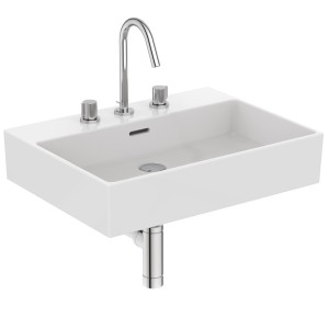 IDEAL STANDARD LAVABO RECTANGULAIRE EXTRA 600X450 AVEC DÉBORDEMENT ET 3 TROUS