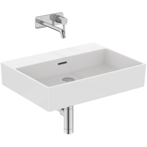 IDEAL STANDARD EXTRA LAVABO RECTANGULAIRE 600X450 AVEC DÉBORDEMENT ET SANS TROUS