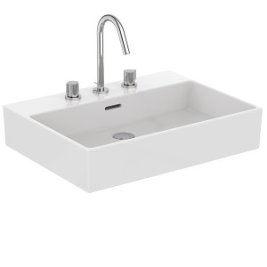 IDEAL STANDARD LAVABO À POSER RECTANGULAIRE 600X450 AVEC DÉBORDEMENT ET 3 TROUS