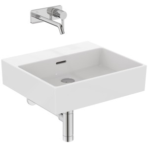 IDEAL STANDARD LAVABO RECTANGULAIRE EXTRA 500X450 AVEC DÉBORDEMENT ET SANS TROUS