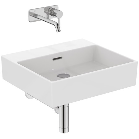 IDEAL STANDARD LAVABO RECTANGULAIRE EXTRA 500X450 AVEC DÉBORDEMENT ET SANS TROUS