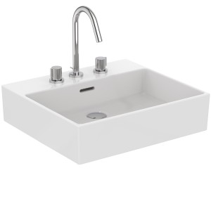 IDEAL STANDARD EXTRA LAVABO À POSER RECTANGULAIRE 500X450 AVEC DÉBORDEMENT ET 3 TROUS