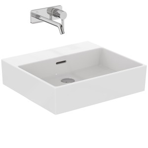 IDEAL STANDARD LAVABO SUPPLÉMENTAIRE RECTANGULAIRE 500X450 AVEC DÉBORDEMENT ET SANS TROUS