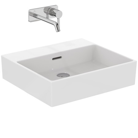 IDEAL STANDARD LAVABO SUPPLÉMENTAIRE RECTANGULAIRE 500X450 AVEC DÉBORDEMENT ET SANS TROUS