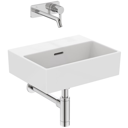 IDEAL STANDARD LAVABO RECTANGULAIRE EXTRA 450X350 AVEC DÉBORDEMENT ET SANS TROUS