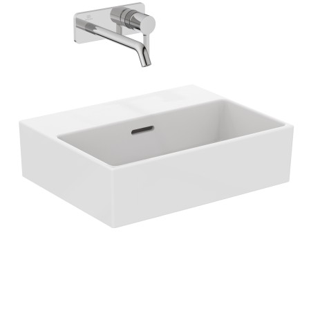 IDEAL STANDARD EXTRA LAVAMANI À POSER RECTANGULAIRE 450X350 AVEC DÉBORDEMENT ET SANS TROUS