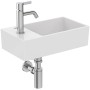 IDEAL STANDARD EXTRA LAVAMANI ASYMÉTRIQUE 450X250 AVEC DÉBORDEMENT ET 1 TROU VERSION GAUCHE
