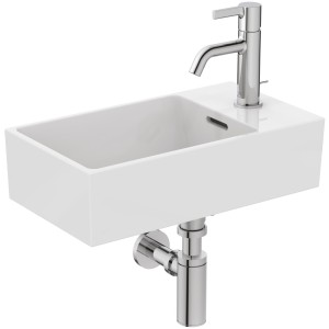 IDEAL STANDARD LAVABO ASYMÉTRIQUE EXTRA 450X250 AVEC DÉBORDEMENT ET 1 TROU VERSION DROITE