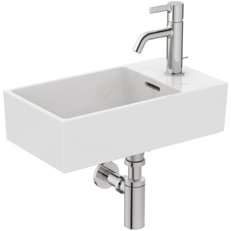 IDEAL STANDARD LAVABO ASYMÉTRIQUE EXTRA 450X250 AVEC DÉBORDEMENT ET 1 TROU VERSION DROITE