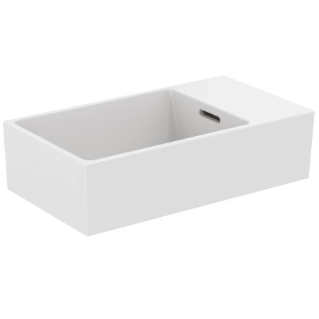 IDEAL STANDARD EXTRA LAVAMANI ASIMMETRICO 450X250 C/TROPPOPIENO ET SANS TROUS, VERSION DROITE