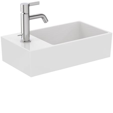 IDEAL STANDARD EXTRA LAVAMANI À POSER ASYMÉTRIQUE 450X250 AVEC DÉBORDEMENT ET 1 TROU VERSION GAUCHE