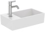 IDEAL STANDARD EXTRA LAVAMANI À POSER ASYMÉTRIQUE 450X250 AVEC DÉBORDEMENT ET 1 TROU VERSION GAUCHE