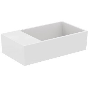 IDEAL STANDARD EXTRA LAVAMANI À POSER ASYMÉTRIQUE 450X250 AVEC DÉBORDEMENT ET SANS TROU VERSION GAUCHE