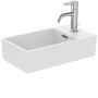IDEAL STANDARD EXTRA LAVAMANI À POSER ASYMÉTRIQUE 450X250 AVEC DÉBORDEMENT ET 1 TROU VERSION DROITE