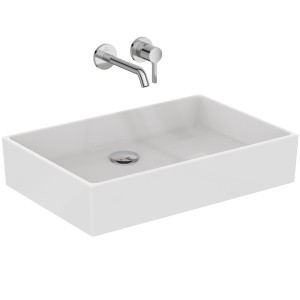 IDEAL STANDARD EXTRA LAVABO À POSER 600X400 SANS DÉBORDEMENT ET SANS TROU DE ROBINETTERIE