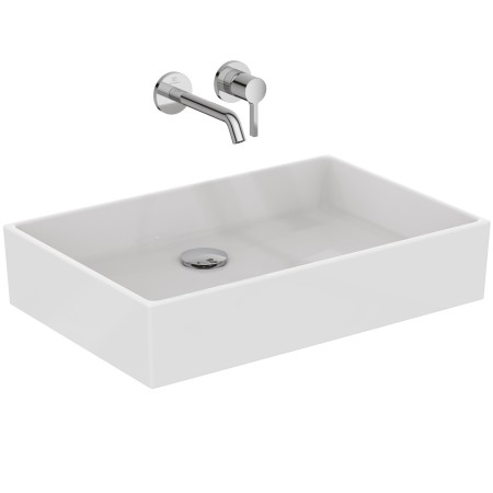 IDEAL STANDARD EXTRA LAVABO À POSER 600X400 SANS DÉBORDEMENT ET SANS TROU DE ROBINETTERIE
